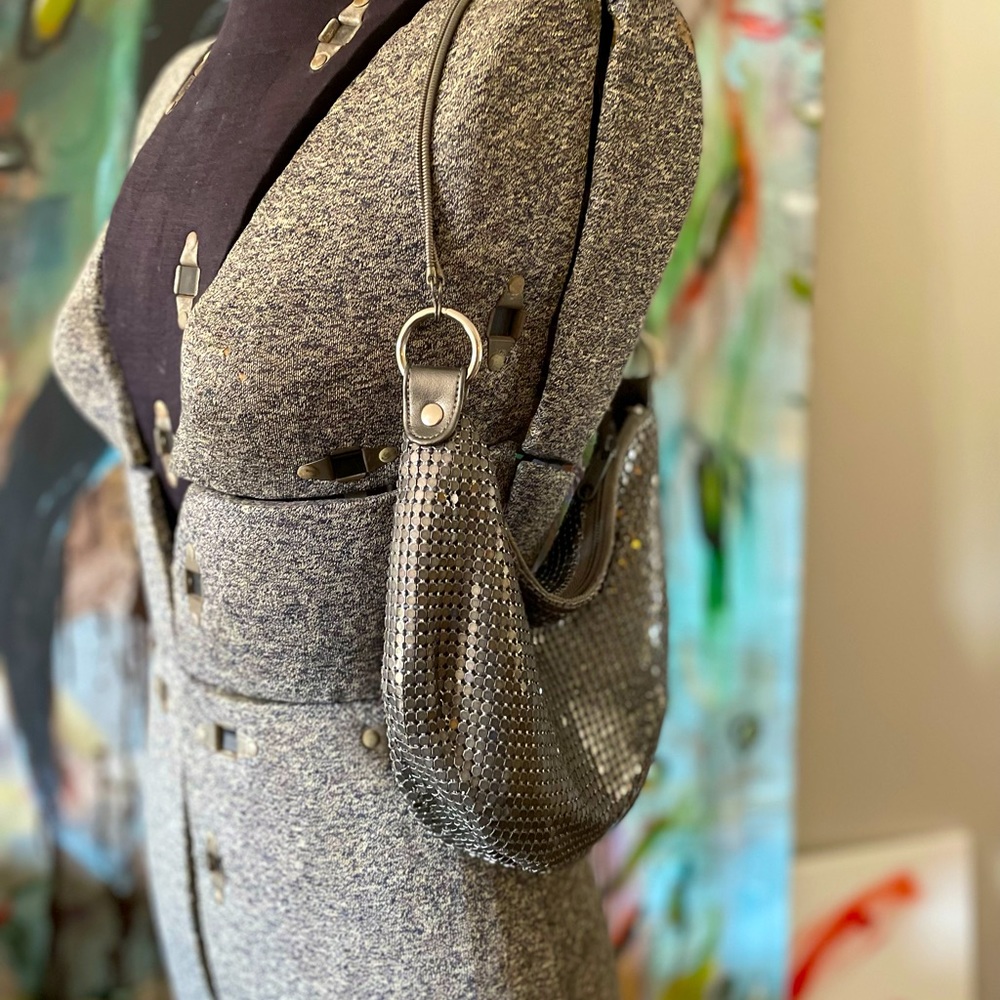 Vintage metallic mesh purse
